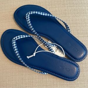 J. Crew Gingham Flip Flops